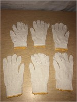 Utility Glove LOT of 6 Pair All Size Medium
