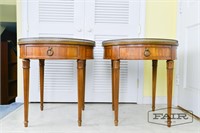 Pair of Henredon End Tables with Gallery