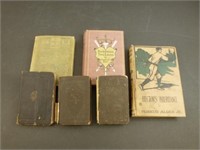 6 Vintage Books Mid 1800s - Early 1900s