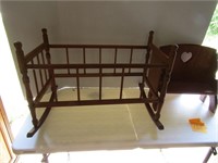 Doll bench and cradle