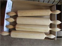 4 wooden rolling pins (20")