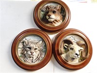 3 limited edition animal plaques
