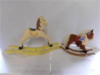 2 vintage rocking horses