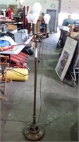 Vintage brass floor lamp no shade