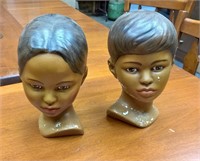 Head Sculpture - Pair