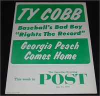 Ty Cobb Advertising Sign.