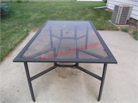 GLASS TOP OUTDOOR PATIO TABLE