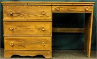 Furniture Vintage Oak Wood Desk