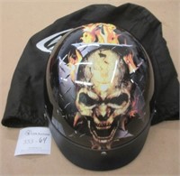 CAN Size L Skull Half Motorcycle Helmet