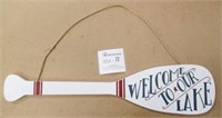 21" Long Welcome to Our Lake Wall Plaque