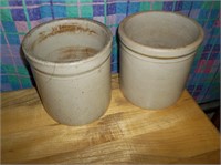 2 gal crocks 1 with crack