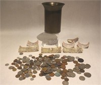 Assortment of Paper & World Coins