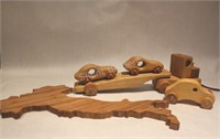 Wood Hand Crafted Pull Toys & Map of Italy