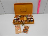 Vintage Sewing Box with Early Spools