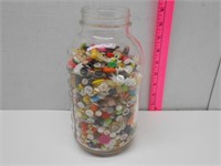 Large Ball Jar Full of Buttons