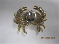 Goldtone & Silvertone Crab Pin or Pendant