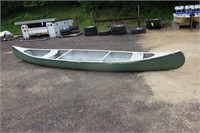 Fiberglass canoe