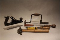 Antique Hand Tools, Planner, Drill & Sharpener