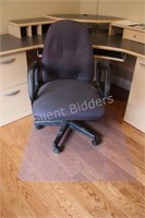 Adjustable Office Chair & Plastic Under Pad Mat