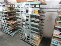 DOUBLE SIDED PARTS RACK ON CASTERS
