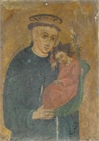 19th CENTURY MEXICAN "SAINT ANTHONY WITH CHILD"