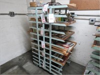 DOUBLE SIDED PARTS RACK ON CASTERS