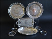 Rideau Silverplate Rectangular and Round Trays