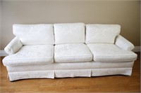 Damask White Three Seater Couch