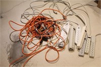 Assortment of Extension Cords & Plugs