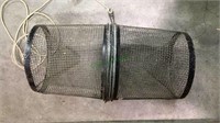 Minnow or shrimp metal mesh cage, 16 inches tall,