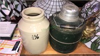 One and a half gallon stoneware crock, vintage