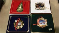 3 White House ornaments, 1 US Post office