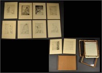 10 Original Engravings, Likely French