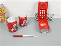 Lot Coca-Cola : salière-poivrière, télephone*