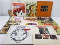 11 albums vinyles dont Harry James, Benny Goodman