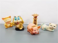 5 figurines animalières (années 50)