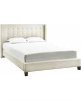 WINGBACK LOW PROFILE BED WHITE KING