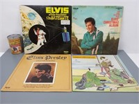 4 albums vinyles dont Elvis Presley, Emerson Lake*