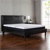 FAUX LEATHER PLATFORM BED FULL(BED ONLY)