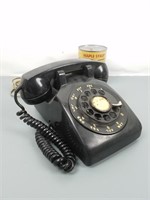 Téléphone à cadran noir Northern Telecom (vintage)