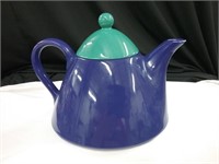 Cobalt Blue & Green Italian Teapot
