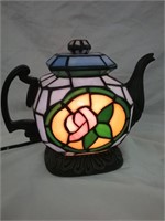 Stained Glass Teapot Table Lamp