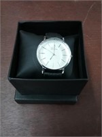 Geneva Black & Silver Watch