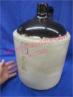 antique "blue ribbon" 5-gallon stone jug