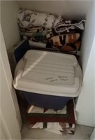 Linen and Quilt lot to include entire closet