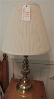 Pair of brass decorated table lamps (30”)