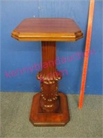 ornately carved pedestal-stand (31in tall)