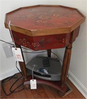 Oriental style hand painted Octagon lamp table