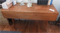 Maple drop leaf console table (29” x 52”L x 20"W)