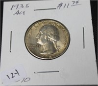 1935 WASHINGTON QUARTER   AU